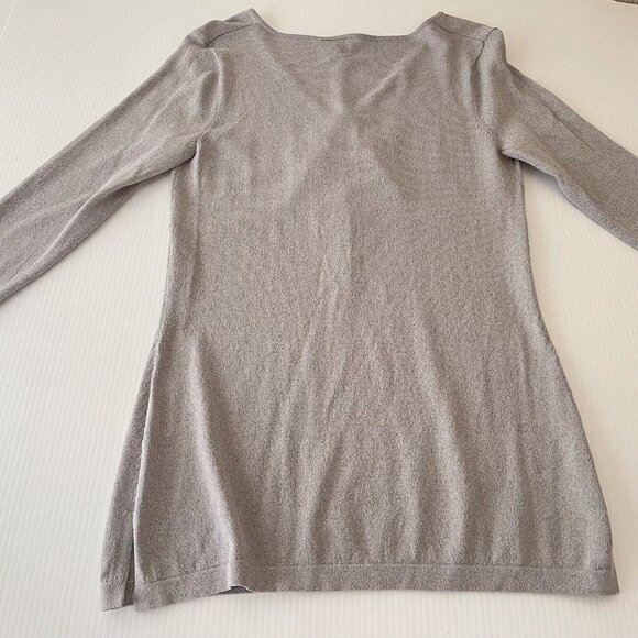 Grace Dane Lewis Womens Shirt Small Silver Gray Rayon Nylon Blouse Top Casual - Picture 6 of 12